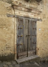 Door on an old house in Aliano, the very poor village in southern Italy that the writer Carlo Levi