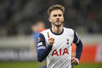 Goal celebration James Maddison Tottenham Hotspur Spurs (10) Europa League, PreZero Arena,