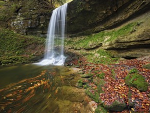 Aabachtobel waterfall, Horgen, Canton of Zurich, Switzerland, Europe