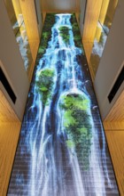 Universe of Water Particles on the Living Wall art installation, Ginza Six shopping mall, Tokyo,