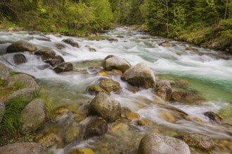 Fast flowing water, River Bela near Prbylina, Slovakia, Europe