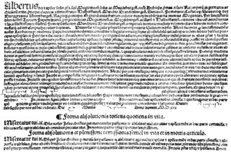 Facsimile, letter of indulgence in Latin dated 15 April 1517 issued on behalf of Archbishop