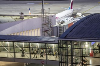 Departures area, Terminal 1 at Cologne-Bonn Airport, CGN, North Rhine-Westphalia, Germany, Europe