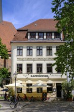 Coffee bar in the Nikolaiviertel quarter, Nikolaiviertel, Berlin, Germany, Europe