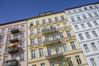 Old buildings, Oderberger Straße, Prenzlauer Berg, Pankow, Berlin, Germany, Europe