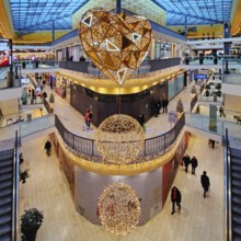 Christmas decorations in the Thier Gallerie shopping centre, Dortmund, Ruhr area, North