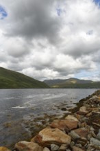 Killary Harbour, fjord, rain clouds, Connemara, Galway, Ireland, Europe