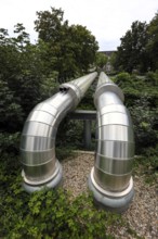 Essen, North Rhine-Westphalia, Germany, district heating pipeline in the Rüttenscheid district. The