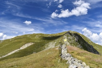 View from the Ragötzllenke to the Langschneid, Deferegger Alps, East Tyrol, Austria, Europe