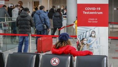 Düsseldorf, North Rhine-Westphalia, Germany - Düsseldorf Airport, Covid rapid test at the EcoCare