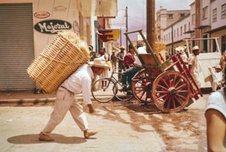 People on market day, city of Oaxaca, Mexico, 1961, Central America