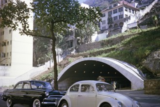 Road tunnel through a mountainside, Copacabana, Rio de Janeiro, Brazil, South America 1962, South