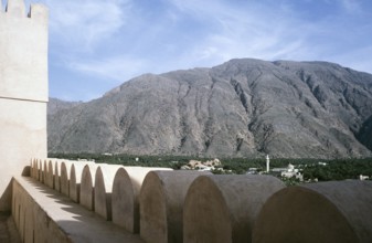 Nakhal Fort, historic fortress in the Al Batinah region, Oman, Arabian Peninsula 1998, Asia