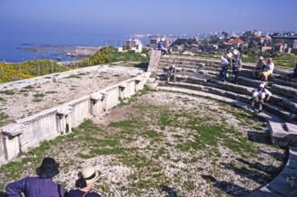 Roman amphitheatre in the ruins of the archaeological site of ancient Byblos, Lebanon 1998