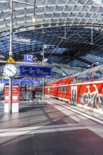 Regional train of Deutsche Bahn DB Regio at the main station in Berlin, Germany, Europe