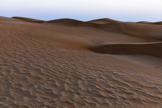 Sand structure formed by the wind, in the Rub al Khali desert, Dhofar province, Arabian Peninsula,