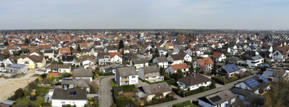 Aerial view of Dudenhofen Pfalz, Germany, Europe