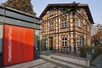 Museum and Junkerhaus, half-timbered house by Karl Junker, Lemgo, North Rhine-Westphalia, Germany,