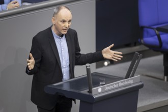 Wolfgang Strengmann-Kuhn, Member of the German Bundestag (Alliance 90/The Greens), delivers a