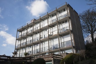 1960s style block of flats on the seafront at Felixstowe, Suffolk, England, United Kingdom, Europe