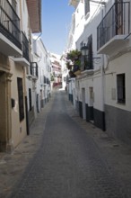 Narrow alleyway in the old Moorish area of Alhama de Granada, Spain, Europe