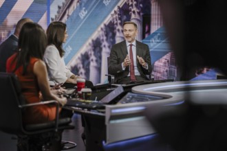 Christian Lindner (FDP), Federal Minister of Finance, photographed during an interview with