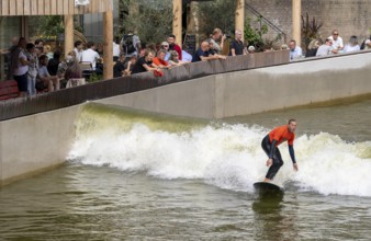 Surfing facility in the city centre of Rotterdam, Rif010, supposedly the world's first wave