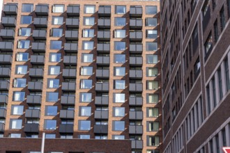 New residential tower blocks in the Katendrecht neighbourhood, Feijenoord district in Rotterdam, on