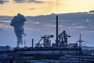 Hüttenwerke Krupp-Mannesmann, HKM in Duisburg-Hüttenheim, coking plant and 2 blast furnaces, North