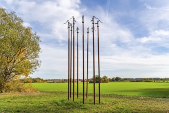 Art installation with water pumps by Wolfgang Buntrock and Frank Nordiek, International Art Trail,