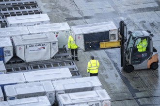 Düsseldorf Airport, Unit Load Devices, ULD, containers for baggage and freight for narrow-body and