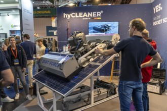 Cleaning technology for solar systems, at the Solar Solutions Düsseldorf trade fair, over 250