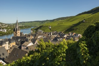 Picturesque village by the river and in the vineyards, Bernkastel-Kues, Moselle,