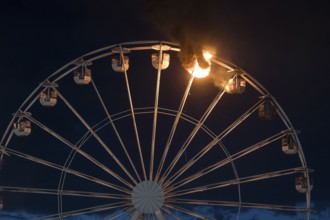 Ferris wheel catches fire at the Highfield Festival on Friday, Störmthaler See, 17.08.2024