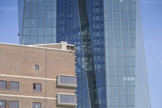 European Central Bank ECB, Main Building, Headquarters, Sonnemannstraße, Ostend, Frankfurt am Main,