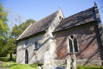 Saxon church of St Mary the Virgin, Alton Barnes, Wiltshire, England, United Kingdom, Europe