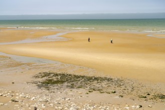 On Cran d'Escalles beach on the Côte d'Opale or Opal Coast in Escalles, France, Europe