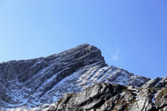 View of the Alpspitze. The Alpspitze is a popular hiking and climbing mountain above Garmisch