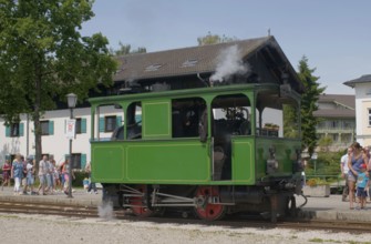 Europe, Germany, Bavaria, Chiemsee, Chiemgau, Prien-Stock, Chiemseebahn, narrow-gauge railway,