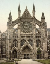 North view, Westminster Abbey, The Collegiate Church of St Peter, Westminster, London, England, c.