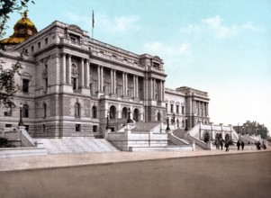 West facade of Congress, Washington, United States, 1890, Historic, digitally restored reproduction