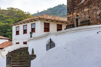 Typical colonial architecture of the historic city of Sabara in Minas Gerais, Sabara, Minas Gerais,