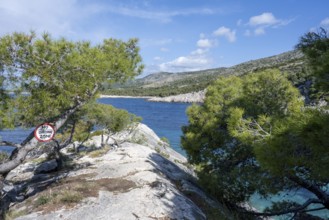 Coast of the island of Hvar, drone ban zone, Dalmatia, Croatia, Europe