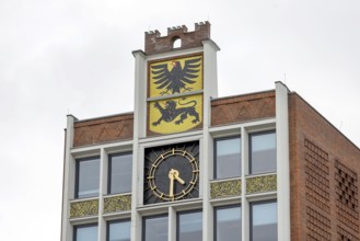 Düren, North Rhine-Westphalia, Germany - Düren town hall in times of the corona crisis, the