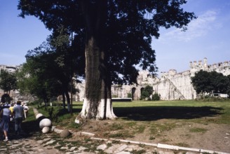 Castle of the Seven Towers, Yedikule Fortress, Istanbul, Turkey in a tour group 1997