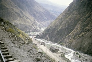 Railway line from Guayaquil to Riobamba on the Andes plateau, Ecuador, South America, 1962, South