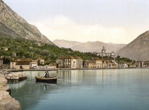 Perzagno, today Prcanj, Dalmatia, Croatia, Austro-Hungary, digitally restored reproduction from a