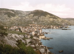 Comisa, today Komiza, near Lissa, now Vis, Dalmatia, Croatia, Austro-Hungary, digitally restored