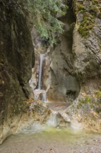 Heckenbach waterfall, The dripping eye of nature, Kochel am See, Bavaria, Germany, Europe