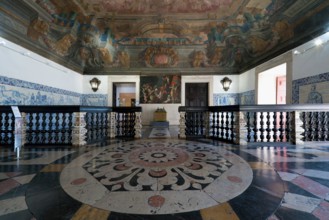 Church and Monastery of Sao Vicente de Fora, Entrance Hall with painted ceiling evocating The